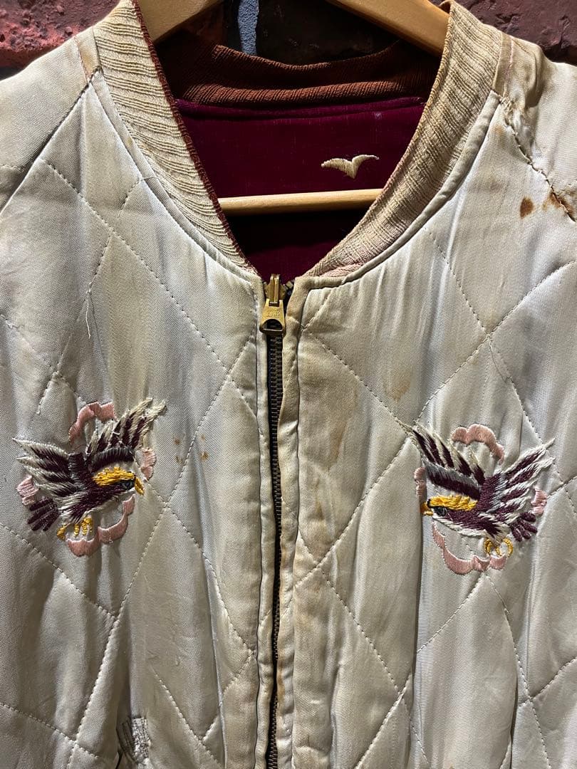 スペシャル　50s スカジャン　別珍　五重塔　富士山　オリジナル