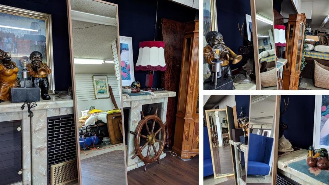 K34 新品未使用品 高さ２０２㎝ 全身ミラー 大型ミラー