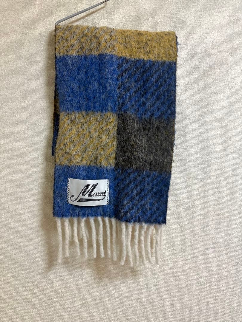Marni チェック柄ウールマフラー