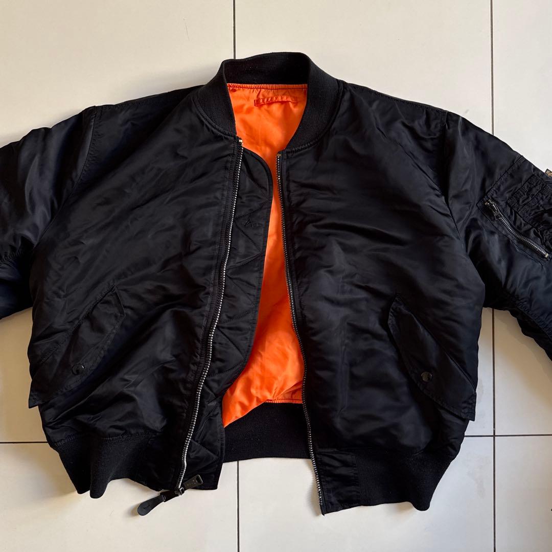 状態◎ ALPHA INDUSTRIES MA-1 ブラック XL 近年モデル