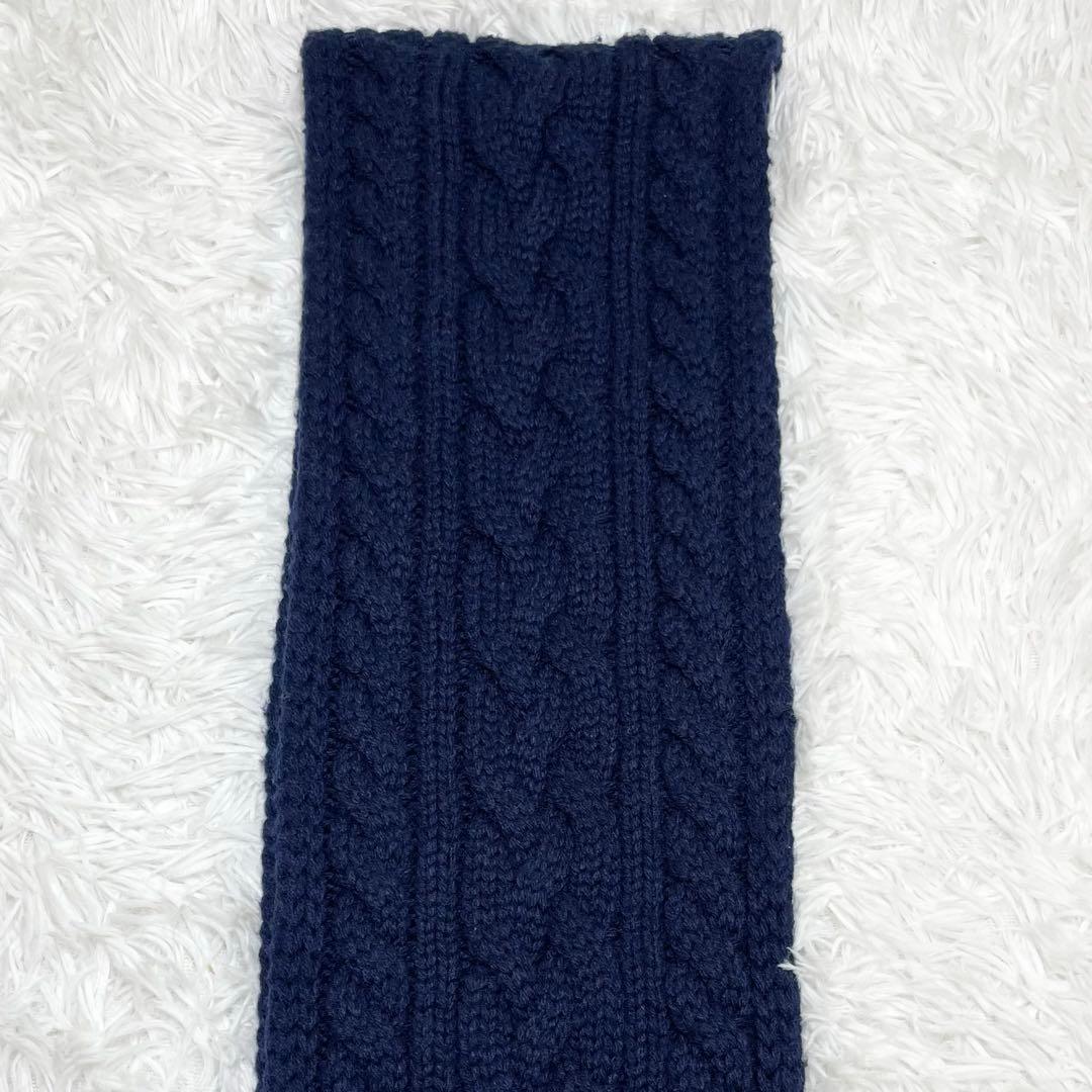 【美品】ポロラルフローレン マフラー・ストール・ケーブル編み・ポロベア・星条旗