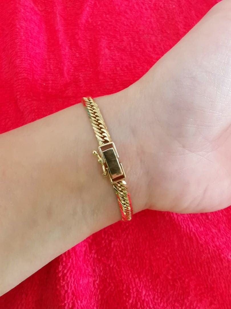 18金 K18YG Mカットトリプル喜平ブレスレット