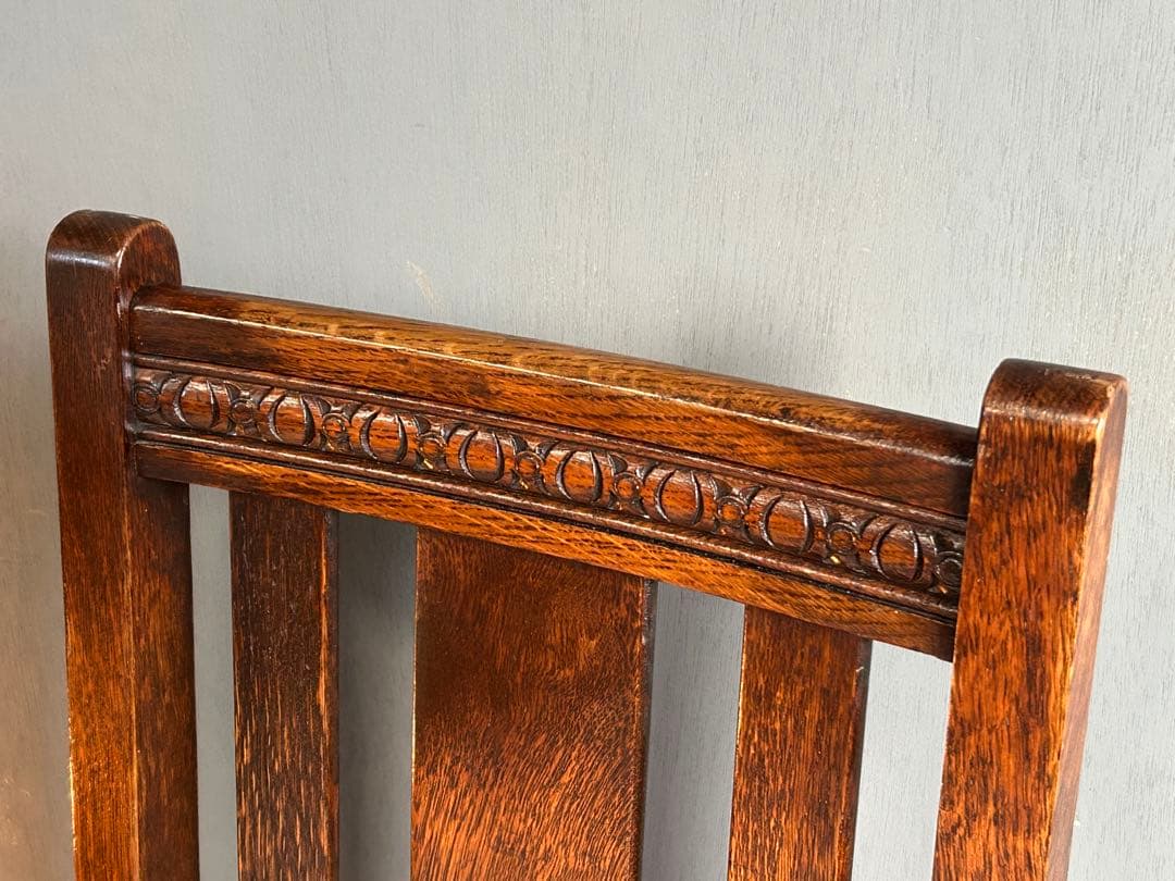 ③　英国　イギリス　ロイズアンティークス　ハイバックチェア　高浮き彫り　GY