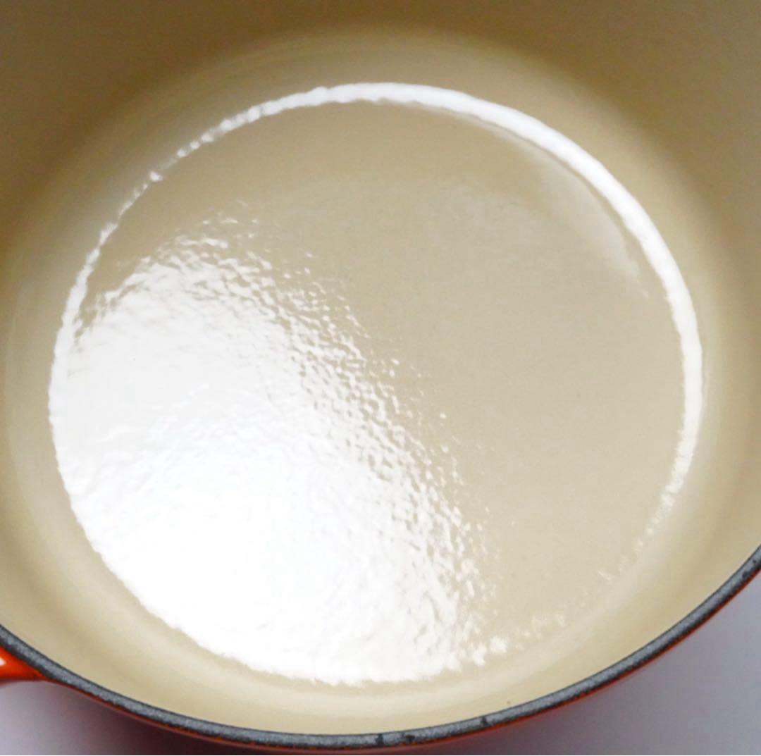 【美品】LE CREUSET　ココット ロンド オレンジ　22cm