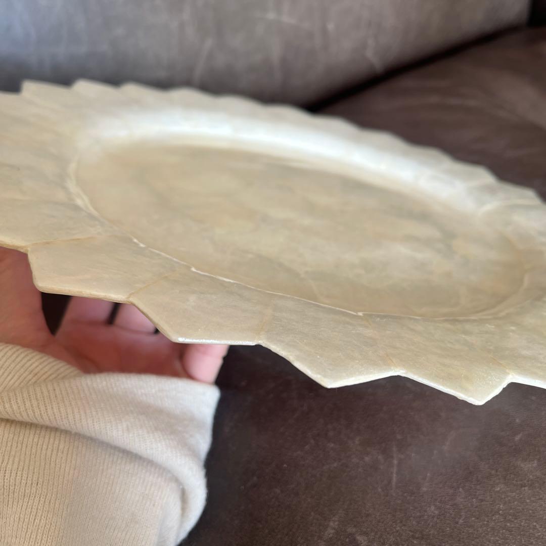 Anthropologie貝の素材の花びら型 バースデープレート 直径約32cm