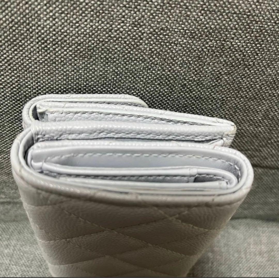 CHANEL 折り財布 ミニ財布 シャネル マトラッセキャビアスキン限定セール！