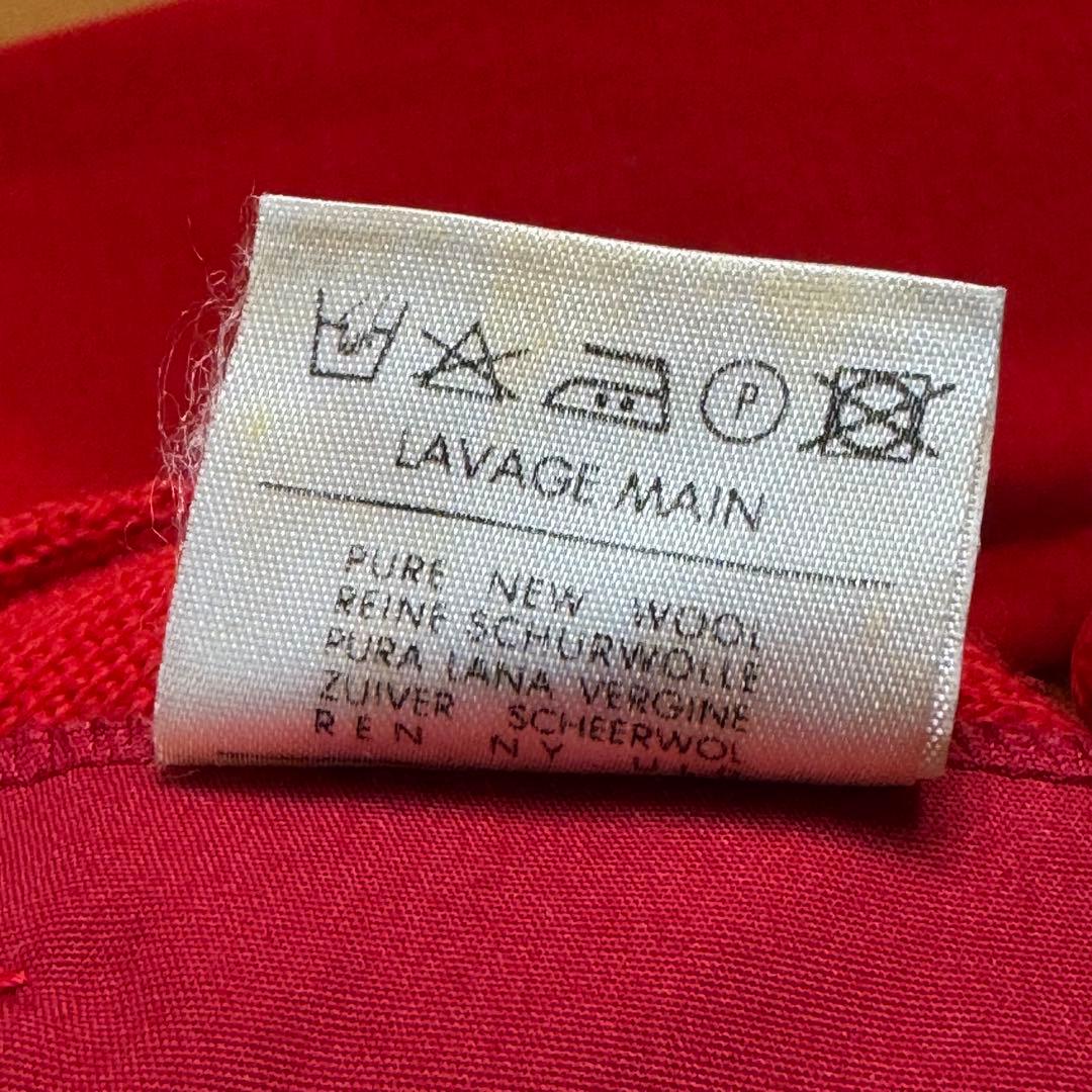 セリーヌ CELINE エンブレム刺繍ワッペンウールカーディガン L 肉厚ニット