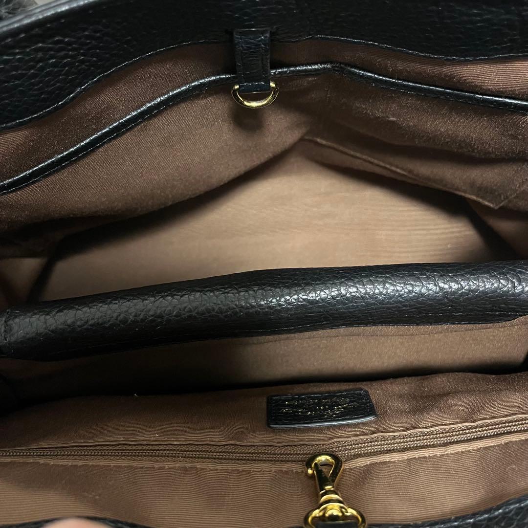 Lauren Ralph Lauren 黒 レザートートバッグ ショルダーバッグ