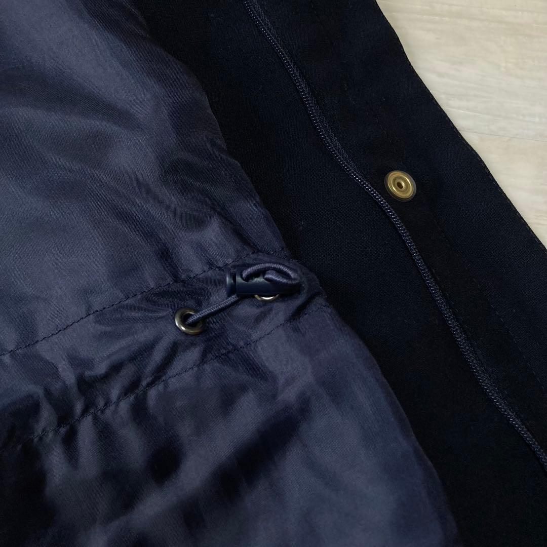 美品 自由区 ナイロンコート ダウンコート Aライン 2way 大きいサイズ