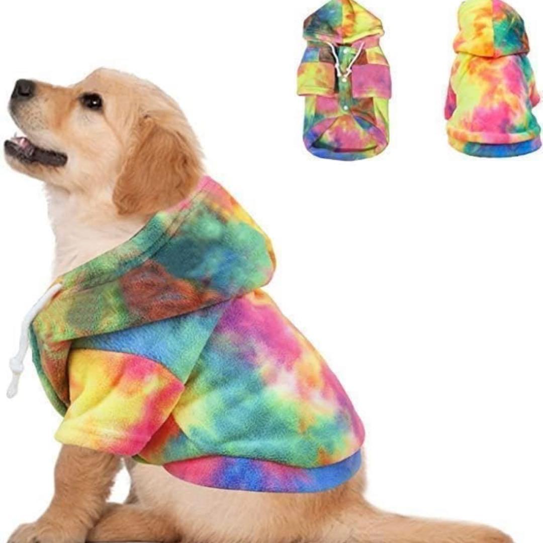 ペット 冬用服 防寒着 犬 猫 パーカー 帽子付き