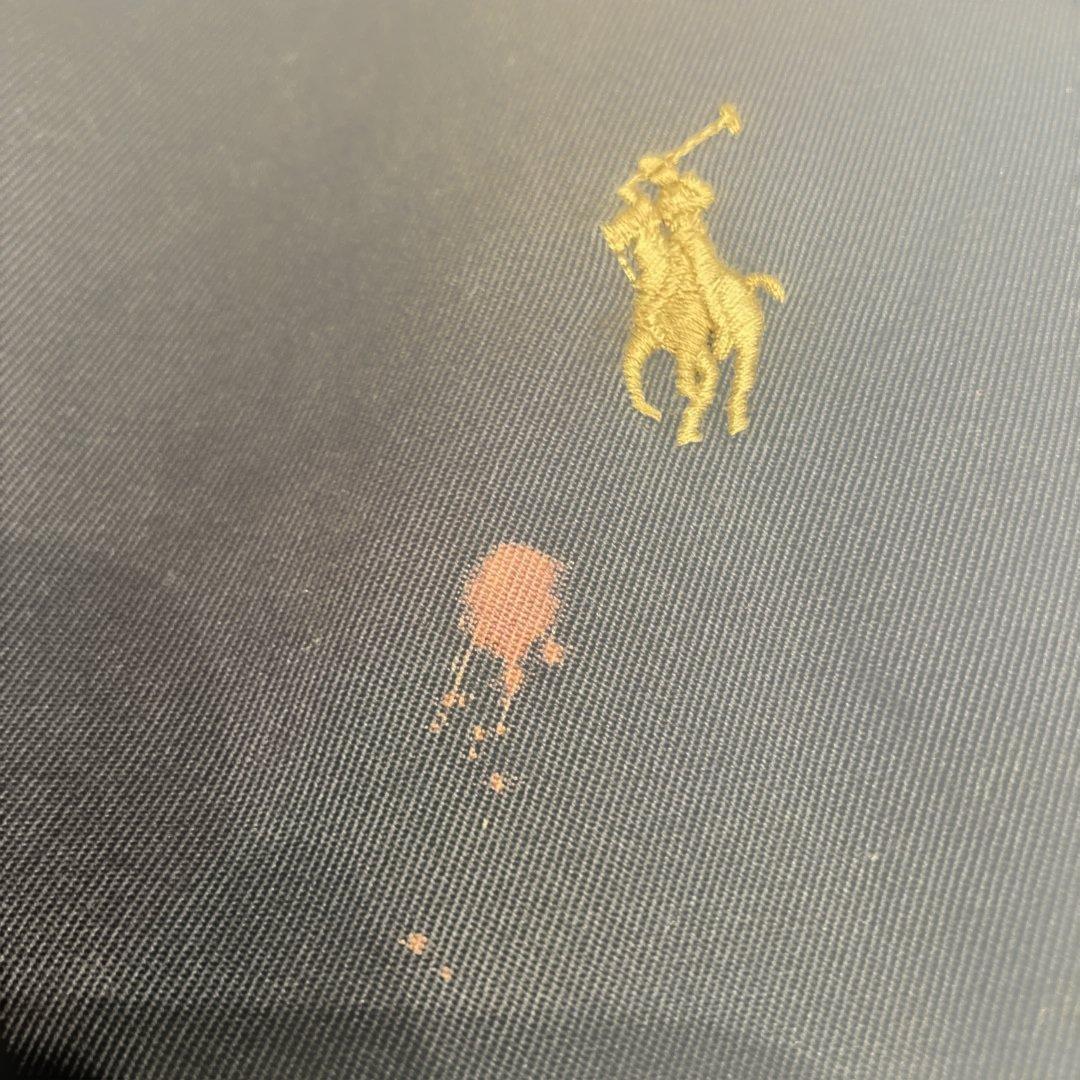 ポロ ラルフローレン ネイビー　スイングトップ　ペンキ有