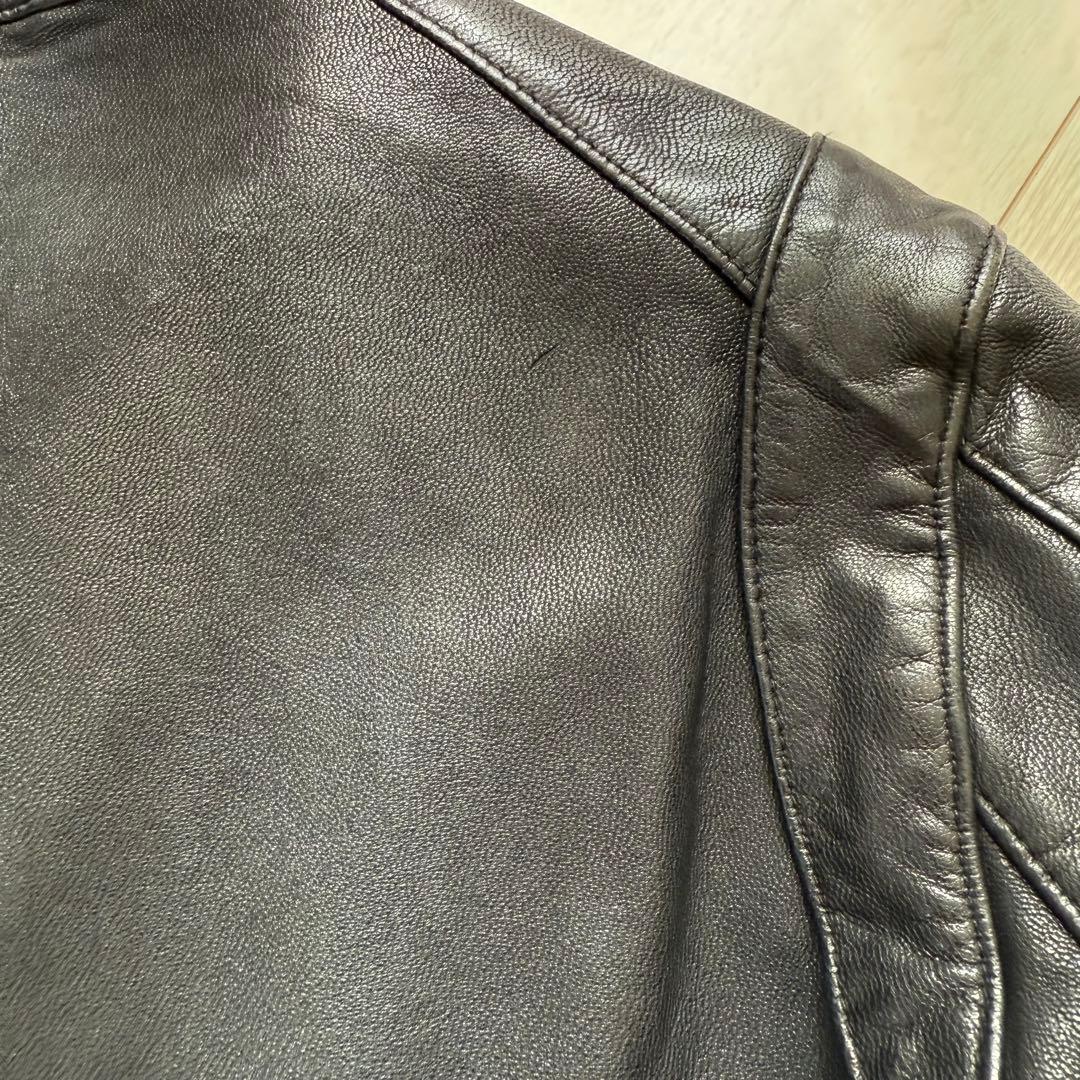 Edition トゥモローランド レザーシングルライダース 46ブラック 山羊皮