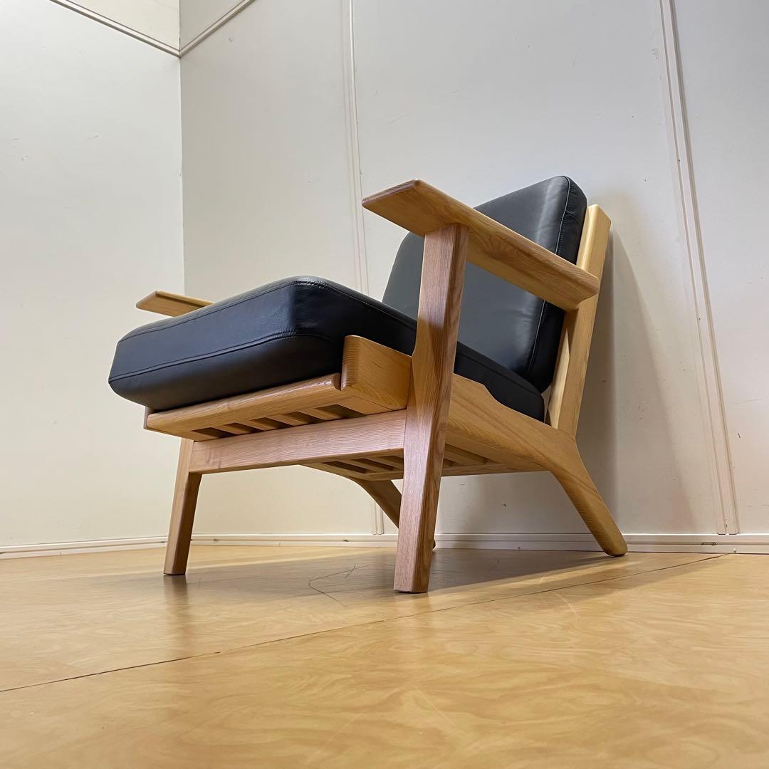 ウェグナー GE290② リプロダクト 革 レザー ソファ チェア 椅子 1人掛