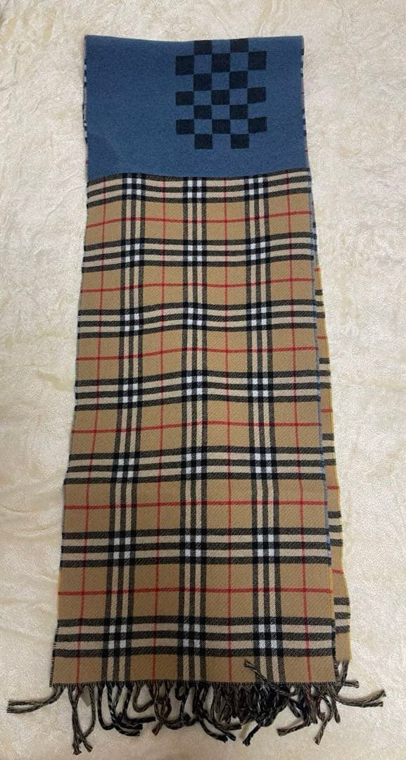 Burberry ウール71% カシミア29% マフラー チェック柄