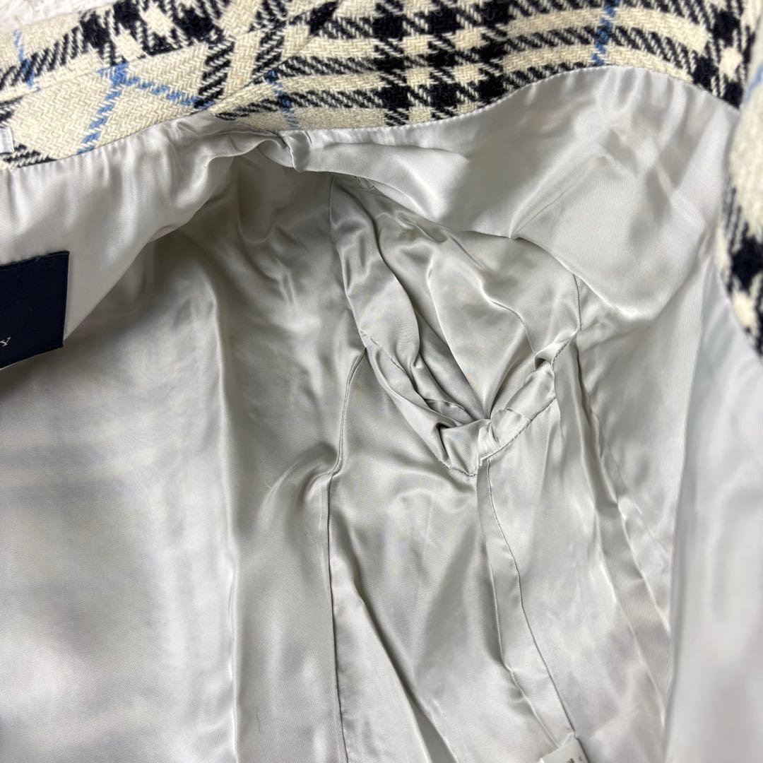 【美品】バーバリー　ビンテージ　ロングコート　ノバチェック　グレーブルー40 L