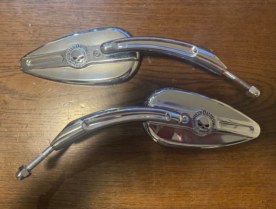 ウィリーGスカル　ハーレー用ミラー中古