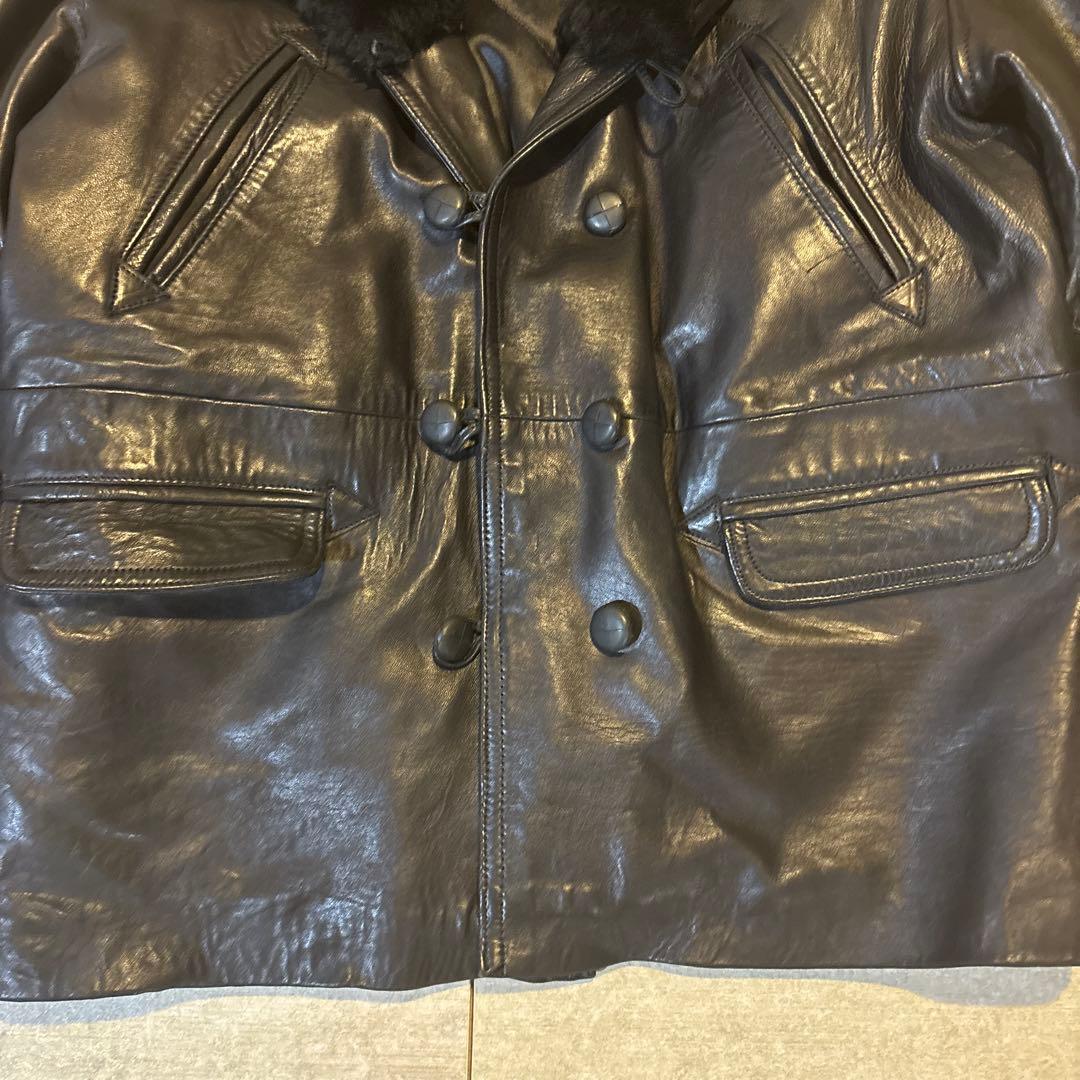 y2k 90s RED SKINS レッドスキンズ 革ジャン レザーコート L