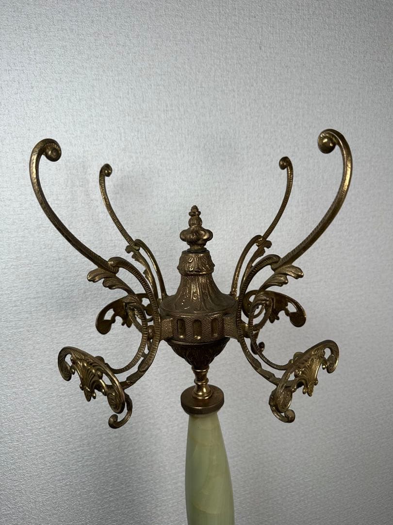 展示品 イタリア 大理石 オニキス ポールハンガー コートハンガー ※i1※