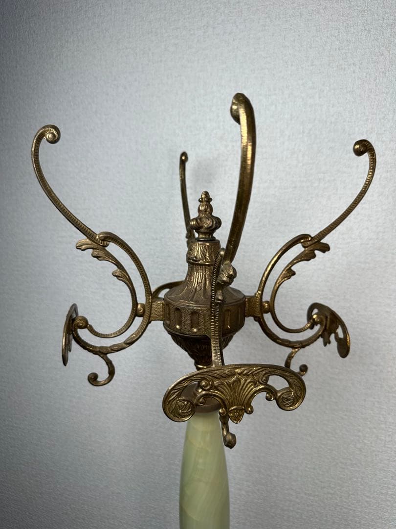 展示品 イタリア 大理石 オニキス ポールハンガー コートハンガー ※i1※