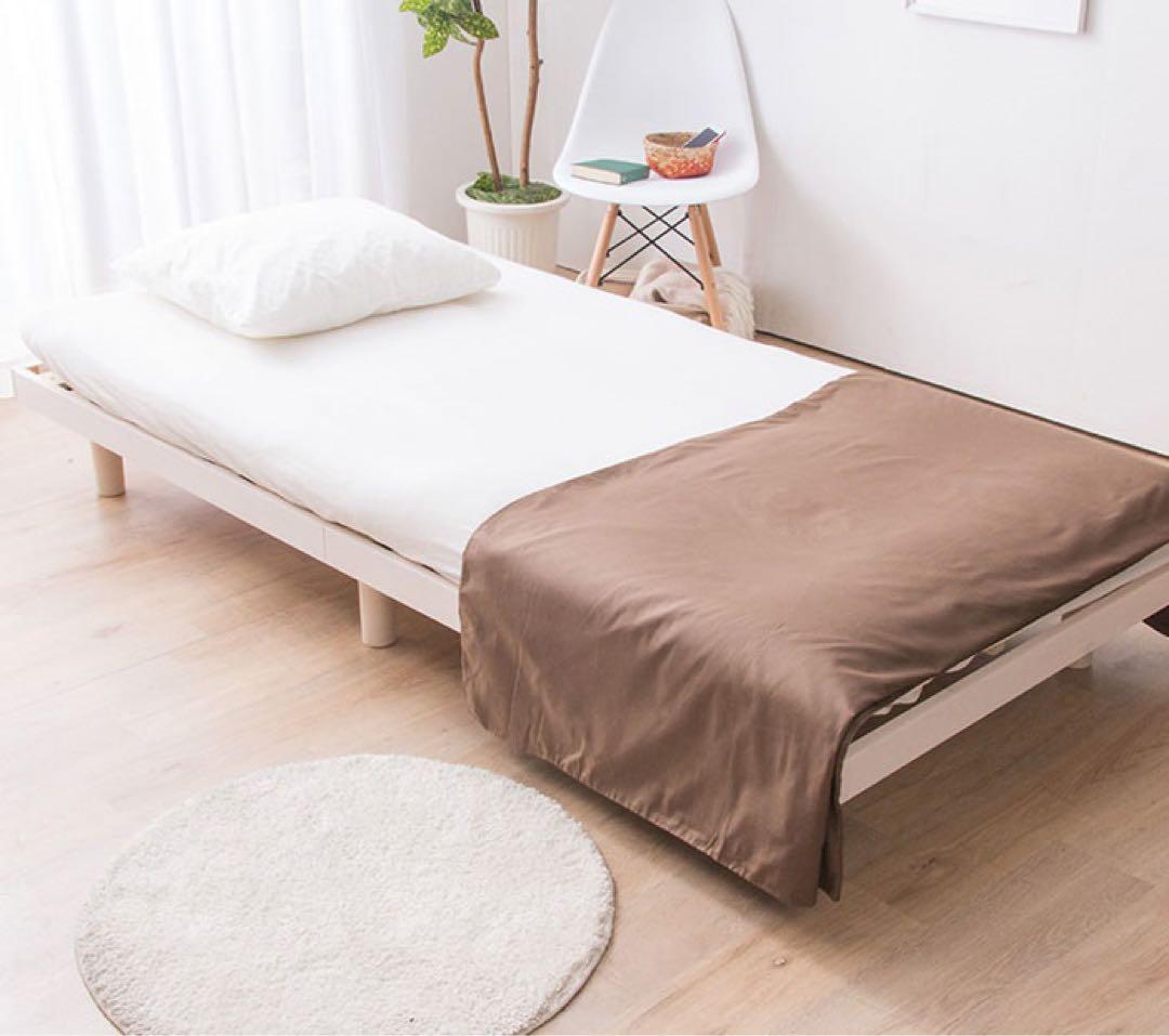 すのこベッド 天然木 高さ調整 ベッドフレーム 天然木パイン材 寝具