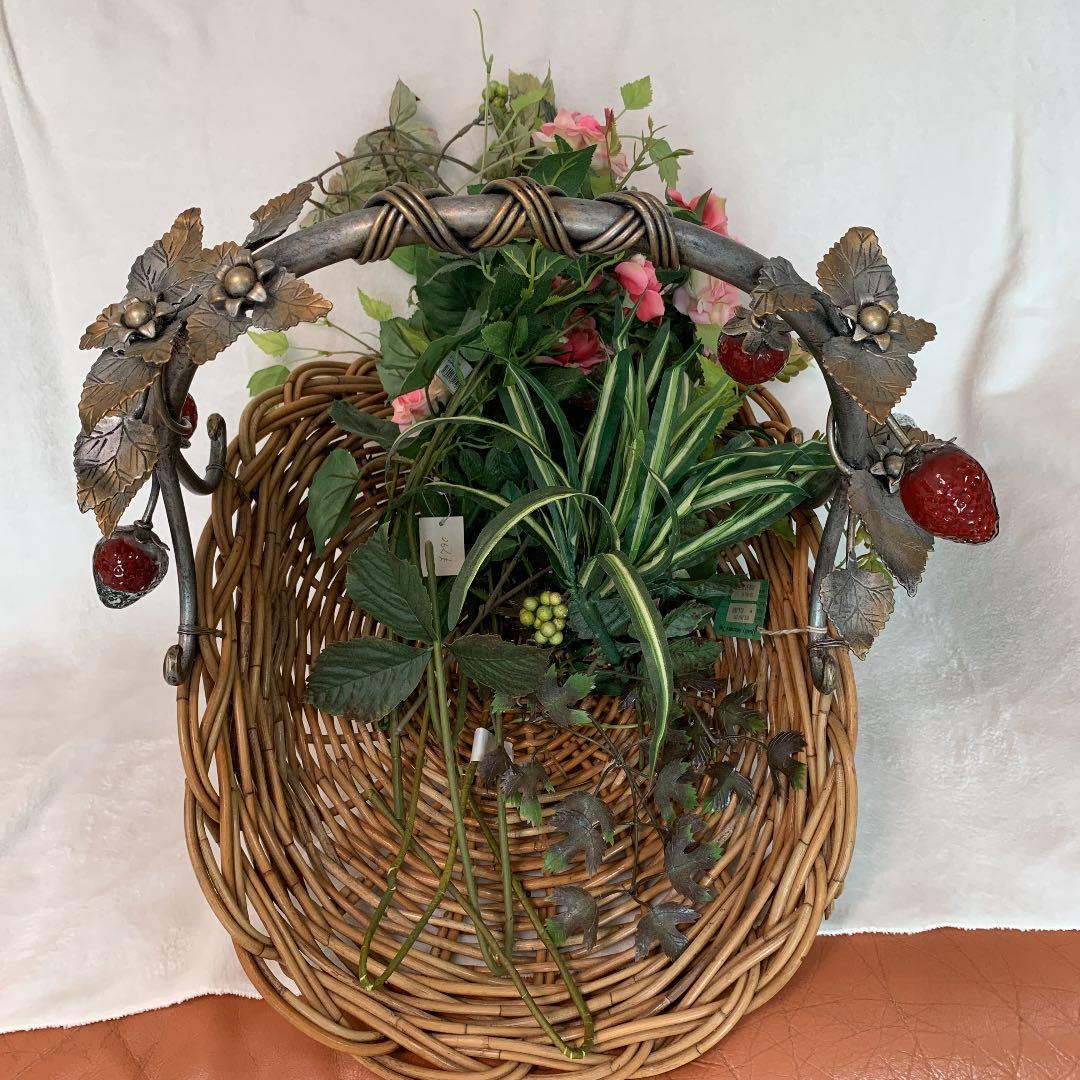 籠、カゴ、かご、バスケット、輸入品、什器、希少、インテリア、大きめ