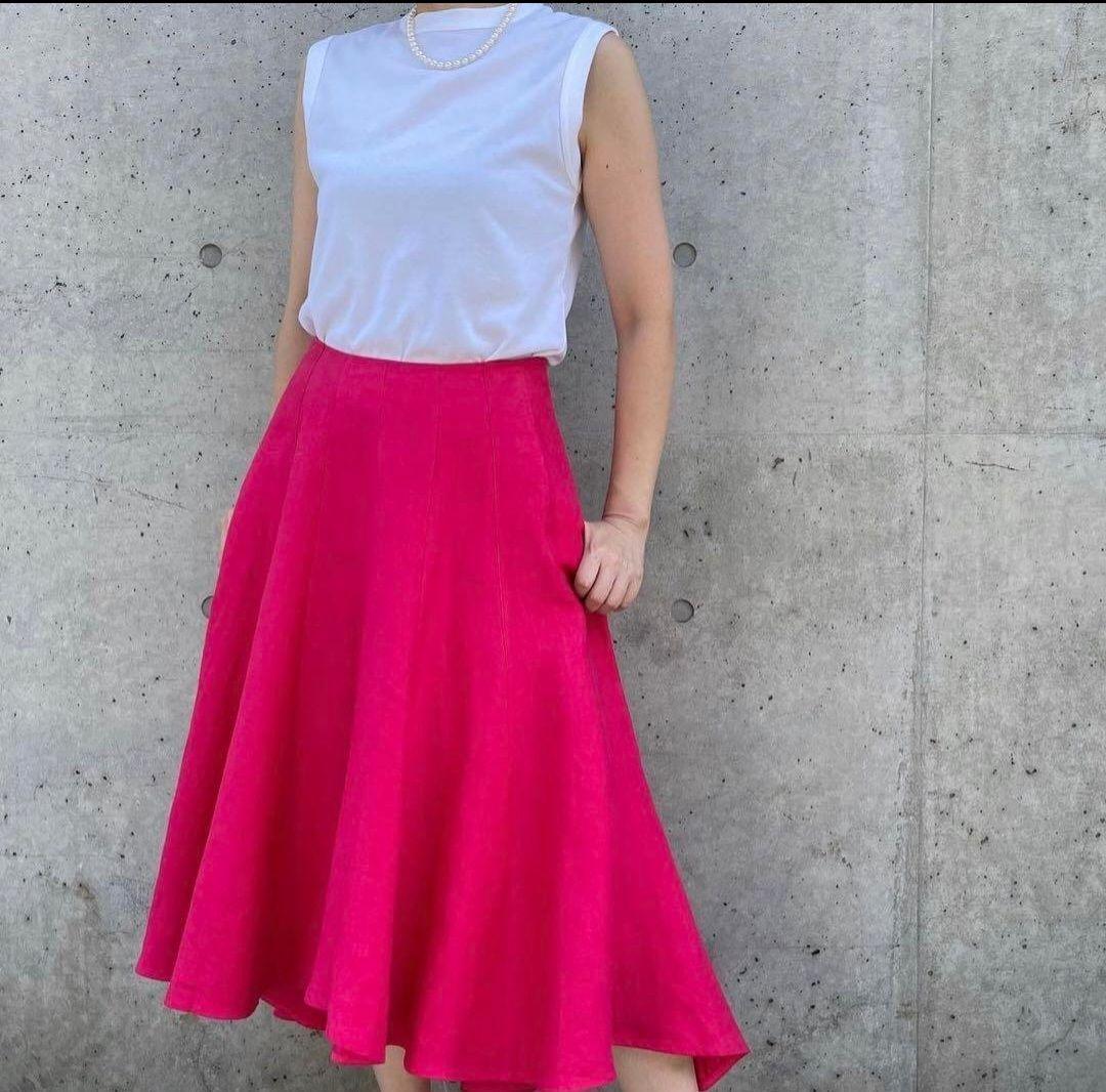 Madisonblue　リネン　フレアスカート