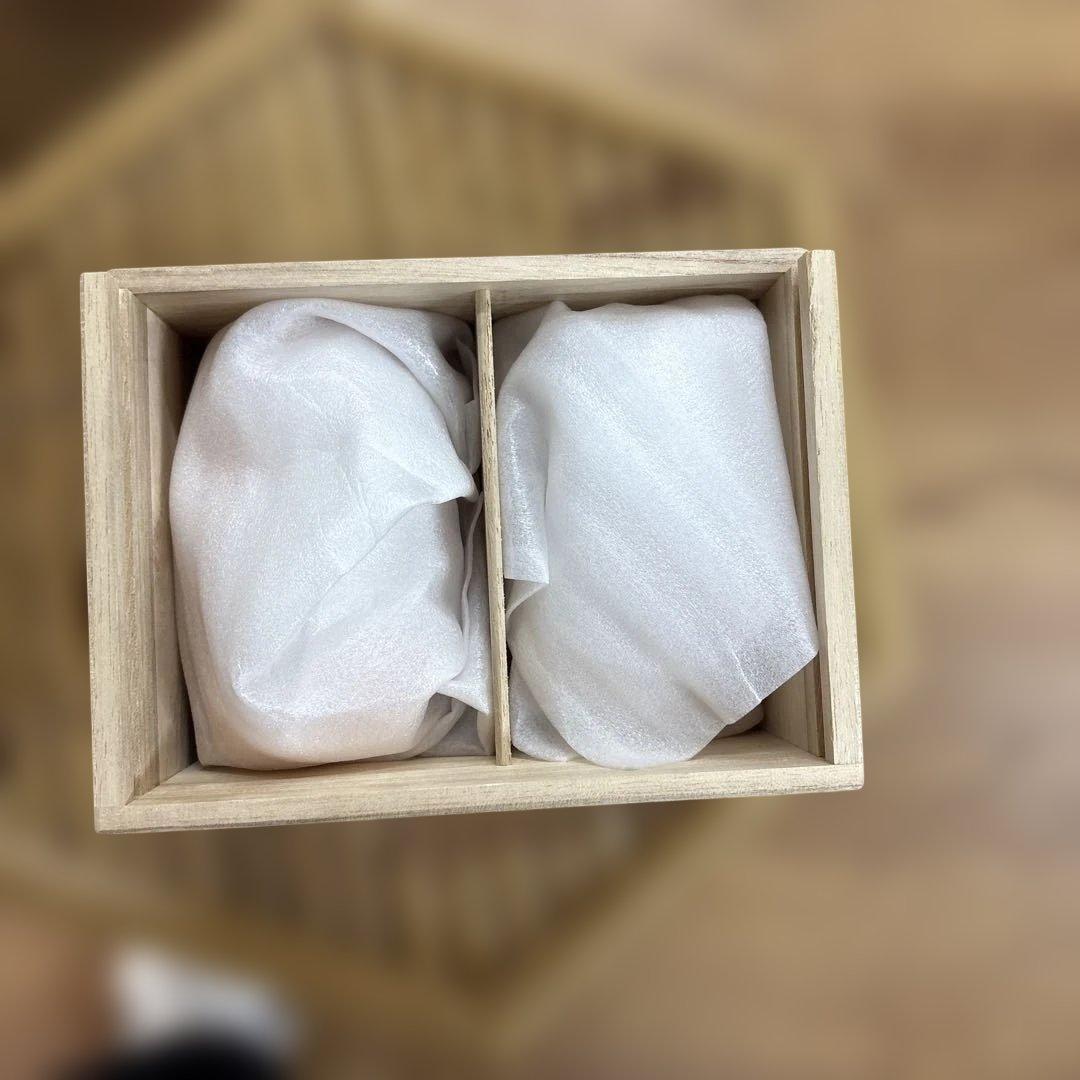 か*こ様 【銀座 和光 WAKO】陶びな 雛人形 桐箱・台座付 親王飾り 陶器製