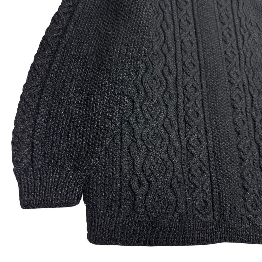 インバーアラン　茶タグ　ランバーカーディガン　ハンドニット　3A ケーブルニット