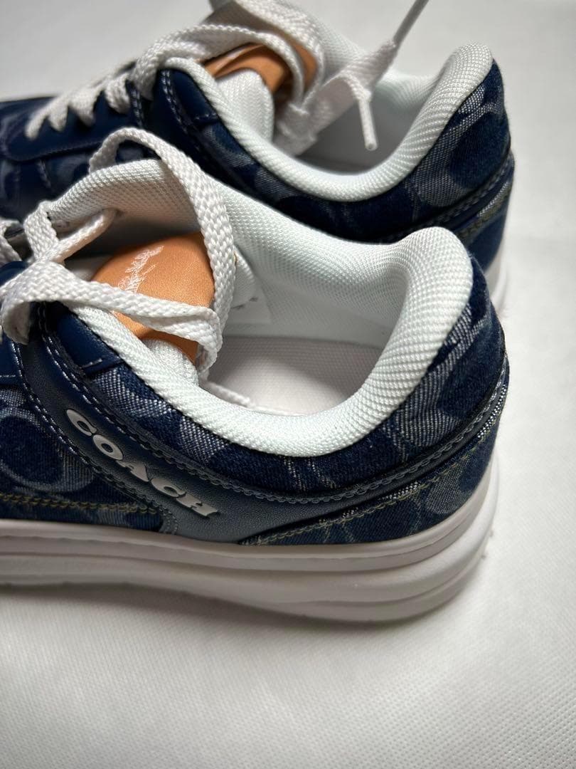 【新品】 COACH コーチ スニーカー スライダー 靴 24cm デニム