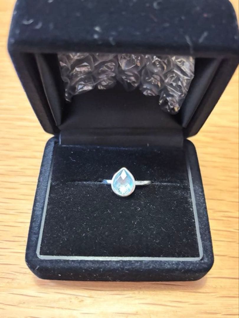 【最終価格】TAKANOリング　ブルートパーズ　12.5号K18ホワイトゴールド