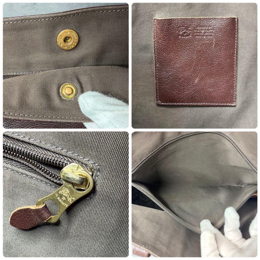 【美品】ILBISONTE イルビゾンテ 本革 トートバッグ ビジネス 肩掛け