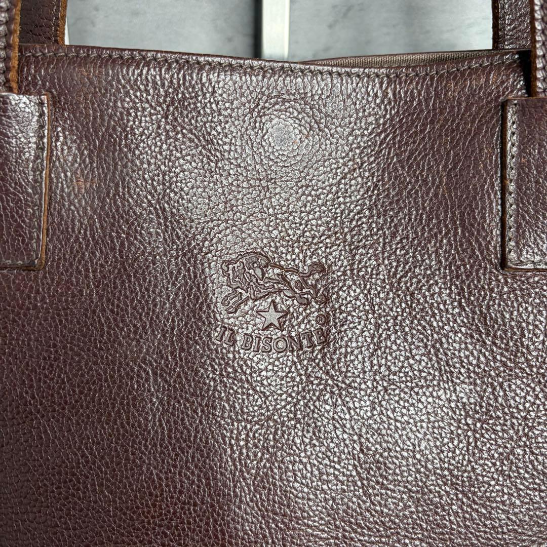 【美品】ILBISONTE イルビゾンテ 本革 トートバッグ ビジネス 肩掛け