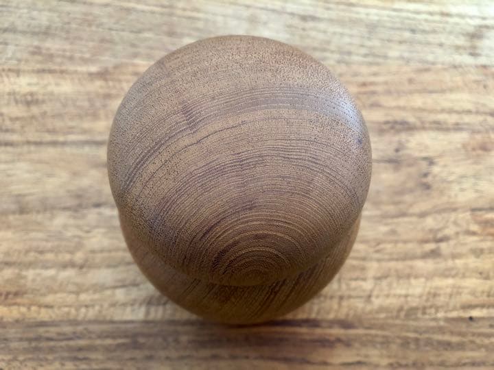 茶筒　茶道具　天然木　義雄作