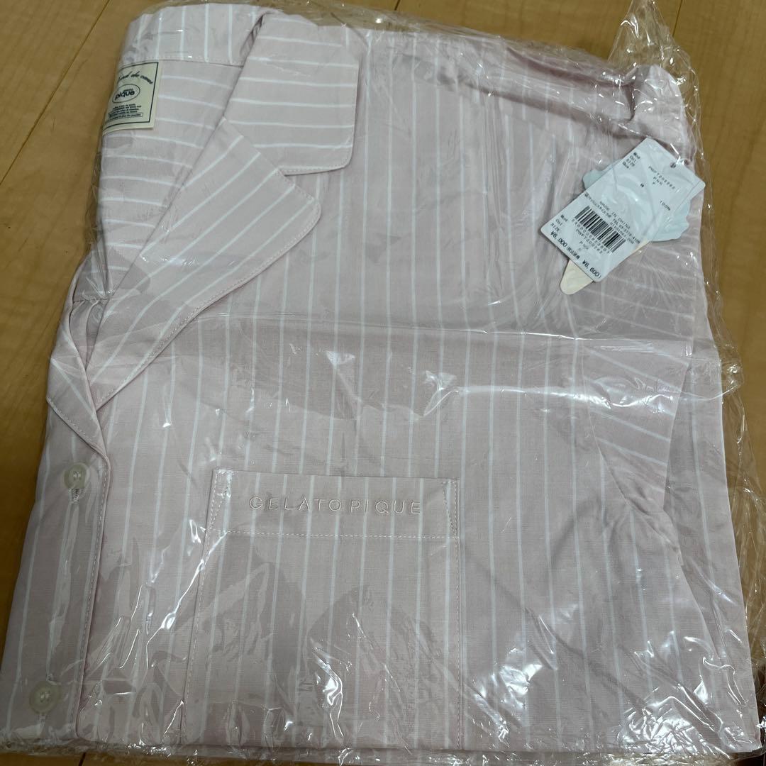 ジェラートピケ　ピンクストライプ パジャマセット