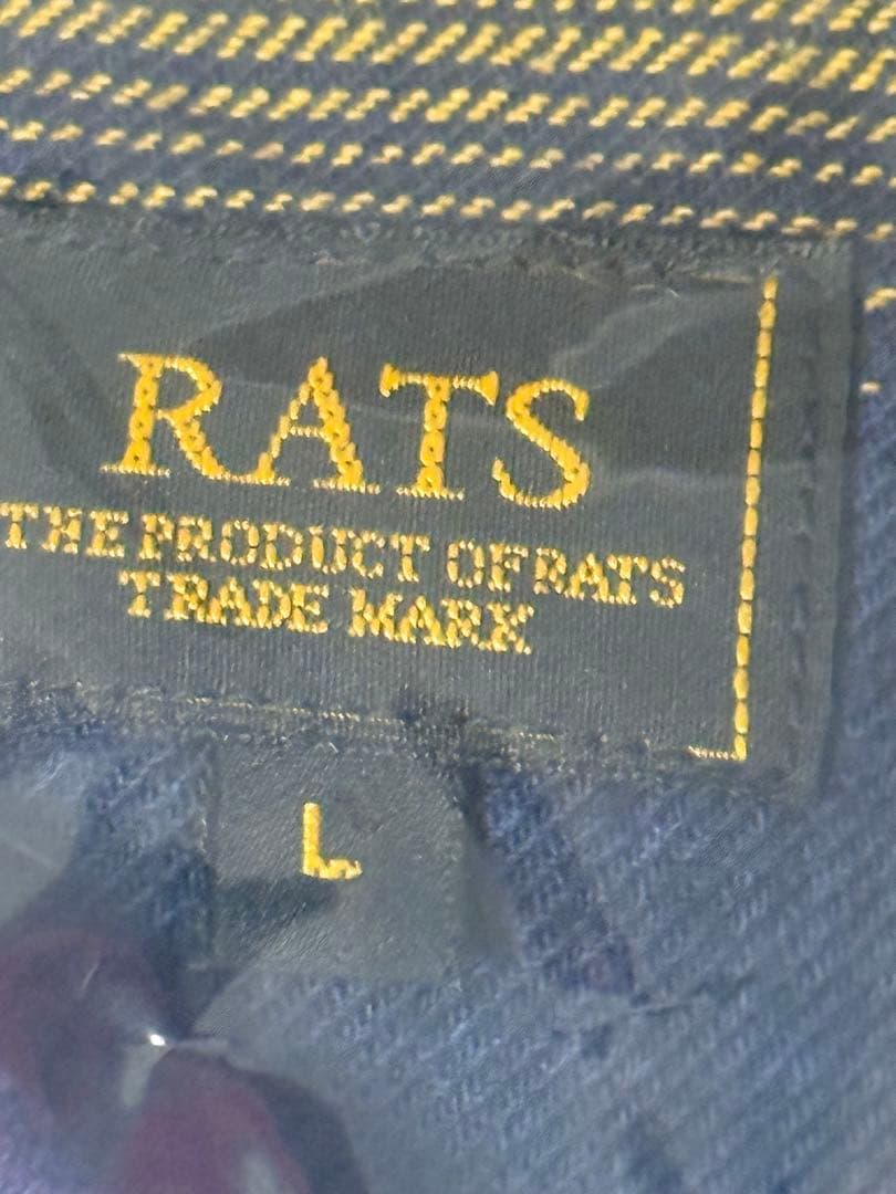 c*3様 RATS ネルシャツ L ネイビー×イエローチェック