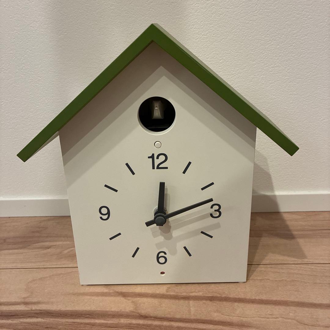 無印良品　鳩時計　グリーン