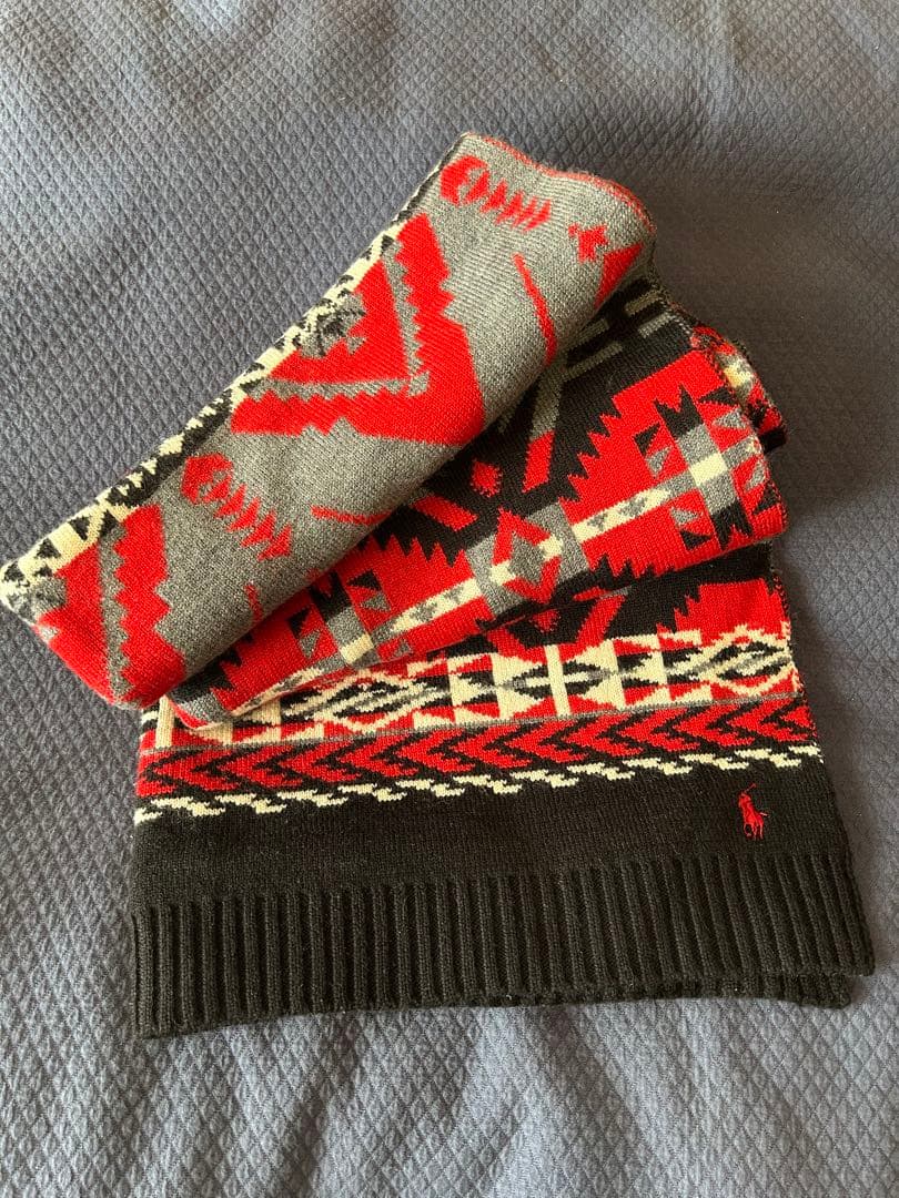 ラルフローレンホーム　ブランケット　ひざ掛け ネイティブ柄