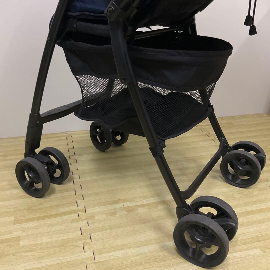 アップリカ 超軽量ベビーカー カルーンエアー AB カラフルドットネイビー