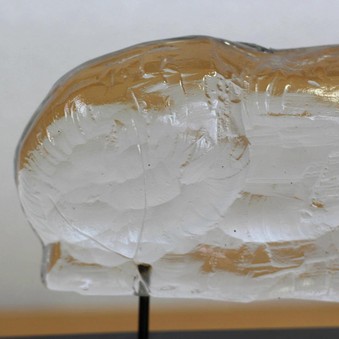 【貴重】エリックホグラン　Erik Hoglund　ライオン ガラスオブジェ03