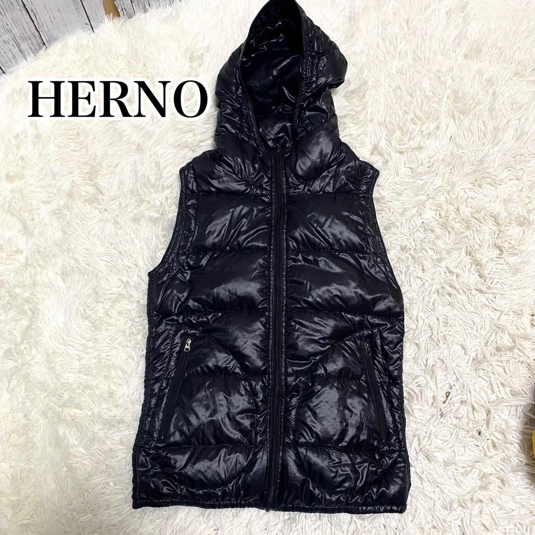極美品✨HERNO ダウンベスト ブラック ヘルノ レディース 42