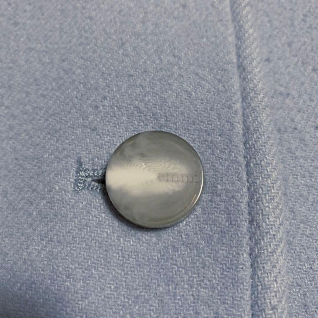 emmi エミ　エミアトリエ　ロングコート　ブルー　水色　チェスターコート