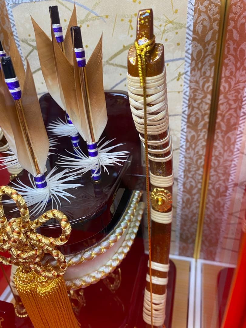 東京久月　破魔弓コンパクトガラスケース１０号・間口約２４×奥行約２３×高約３８㎝