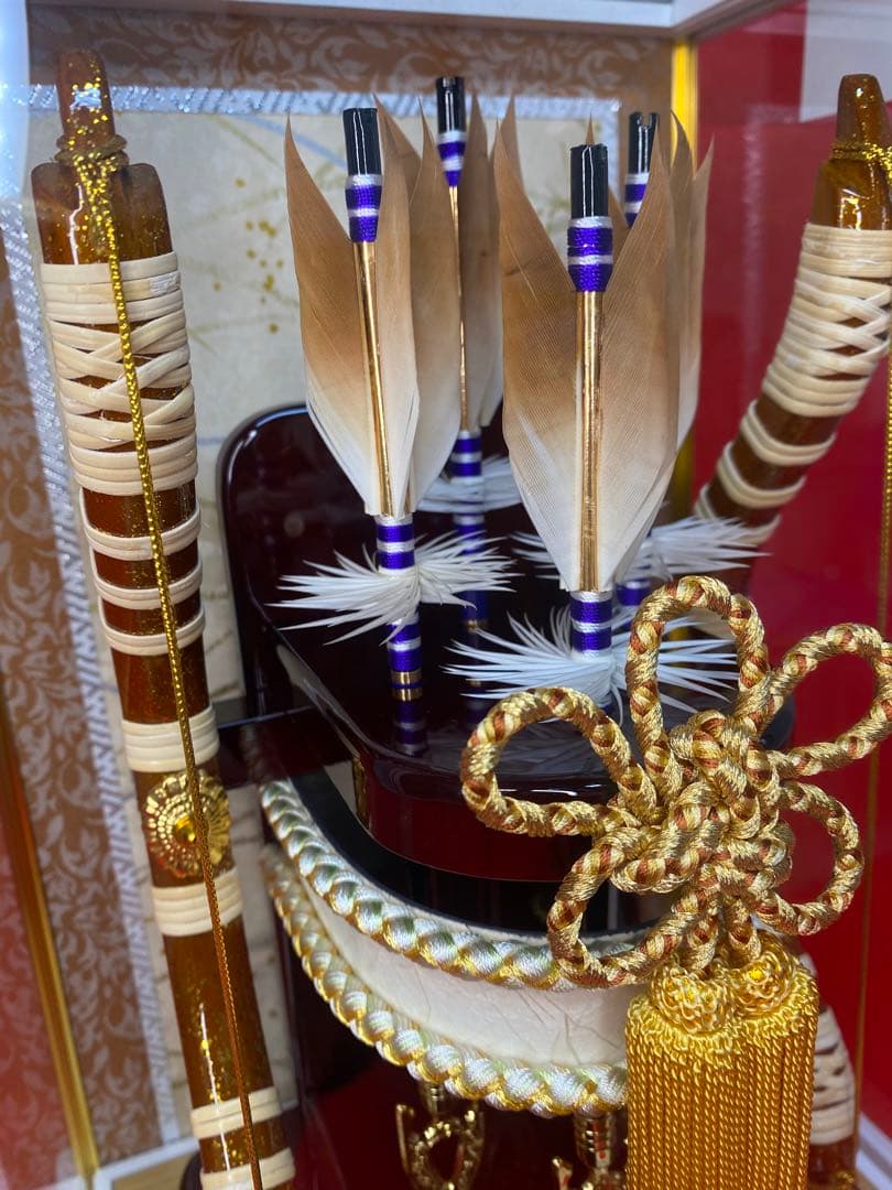 東京久月　破魔弓コンパクトガラスケース１０号・間口約２４×奥行約２３×高約３８㎝