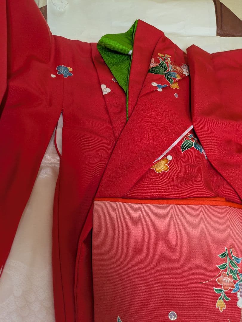 七五三 7歳 正絹 着物セット 肌襦袢 襟 草履 女の子 着物 七歳 四つ身