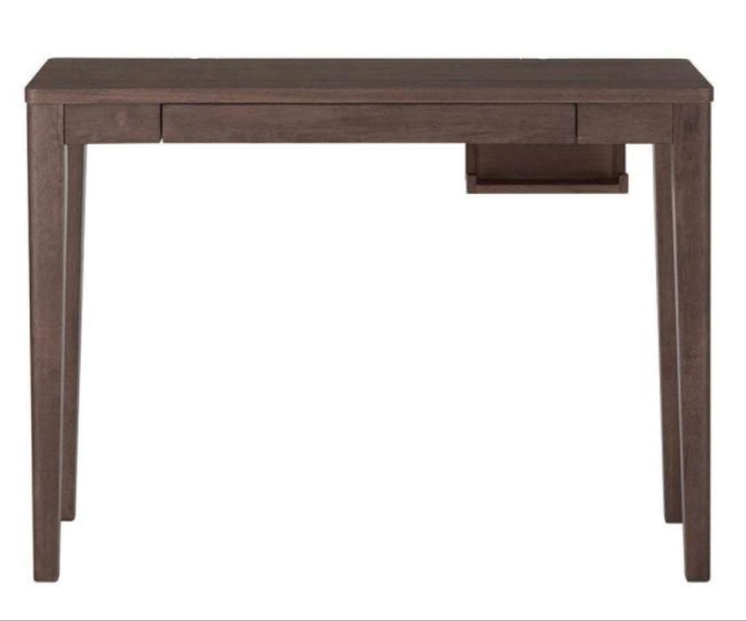 【ベルメゾン】ウォールナット 木製 パソコンデスク 机 ダークブラウン