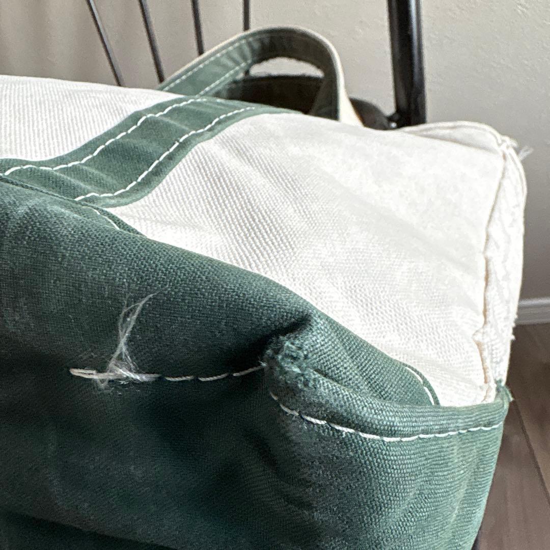 L.L.Bean ボートアンドトート トートバッグ　グリーン　ロゴ入り