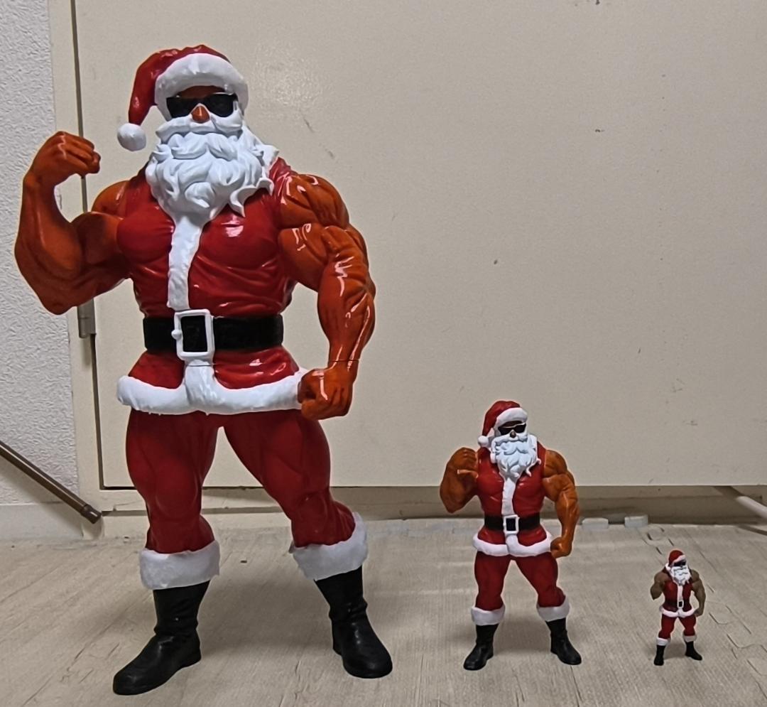 ジャンボサイズ　マッチョ サンタクロース 高さ45cmサイズ　 クリスマス 人形