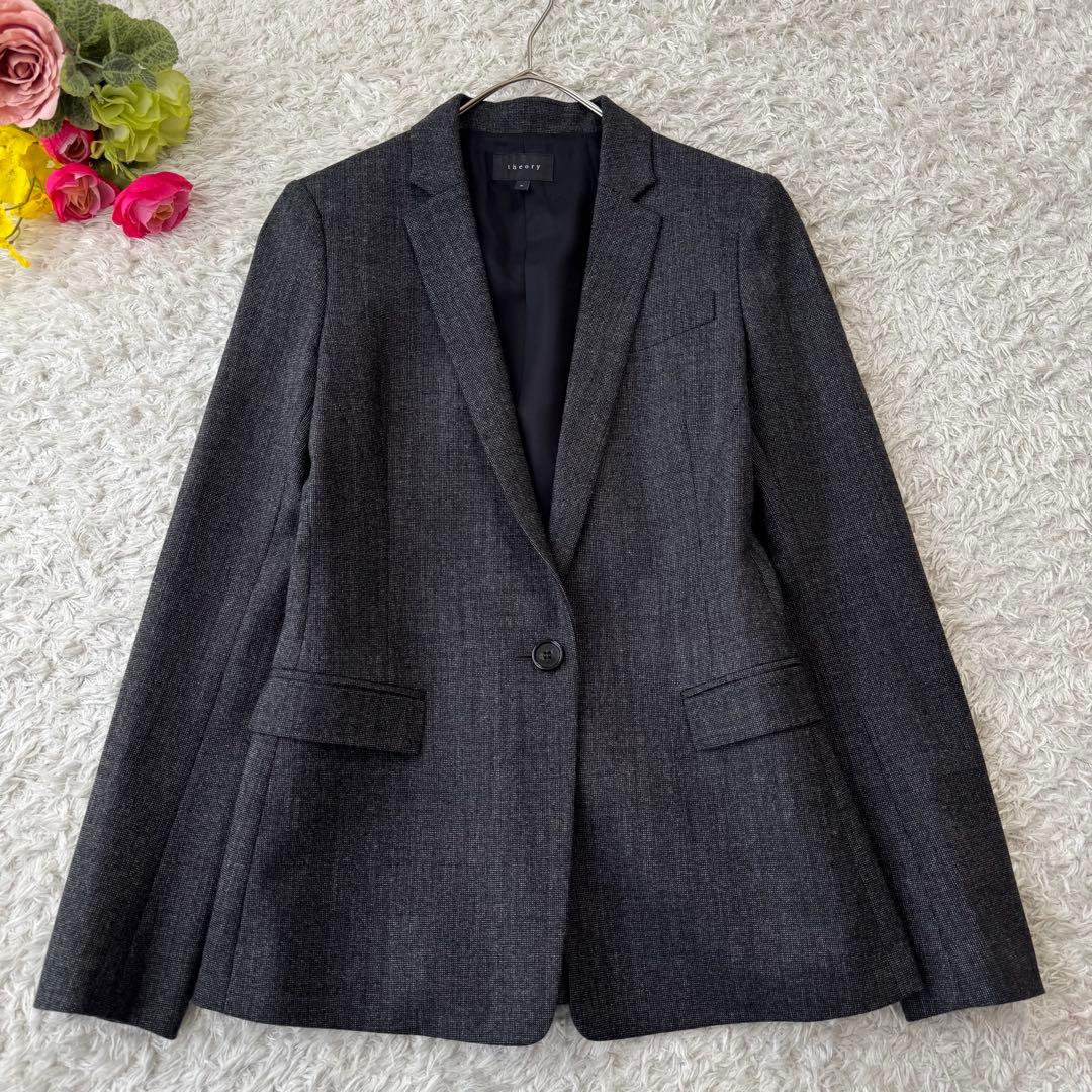 極美品 セオリー セットアップ パンツスーツ COSMIC テーラードジャケット