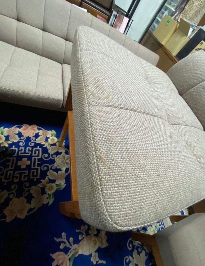 天童木工　グレー ファブリック ダイニングチェア①