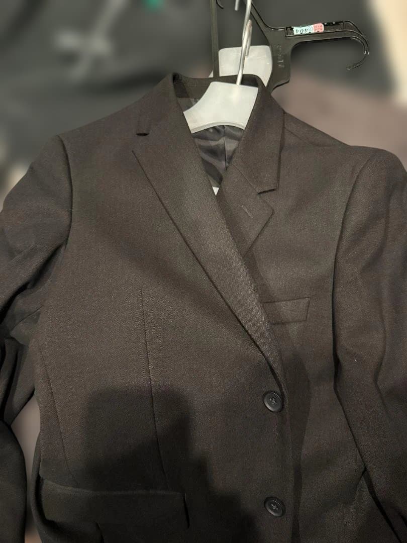 PLST ウォッシャブルフラノジャケット パンツ　セットアップ　ダークブラウン